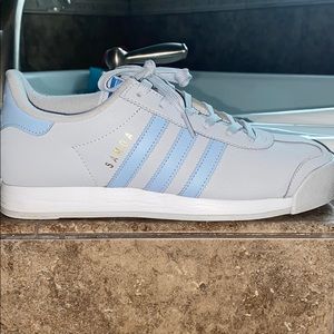 Adidas Samoas (baby blue and grey)